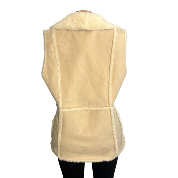 Workshop Republic Clothing Cream Faux Fur Vest - Picture 6 of 9